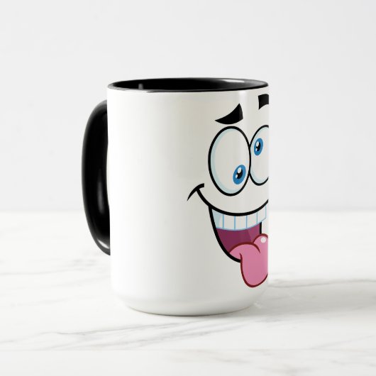 lustiges Gesicht Tasse (Vorderseite Links)