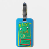 Lustiges Gesicht ungewöhnlich Gepäckanhänger (Rückseite vertikal)