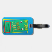 Lustiges Gesicht ungewöhnlich Gepäckanhänger (Rückseite horizontal)