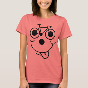 Lustiges Gesichts-Fahrrad T-Shirt