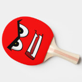 Lustiges Gesichts-rotes Öffnungs-Tischtennis Tischtennis Schläger (Seitenansicht)