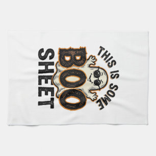 Lustiges Gespenst Boo Sheet Vintage Halloween Shir Geschirrtuch