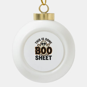 Lustiges Gespenst Boo Sheet Vintage Halloween-Shir Keramik Kugel-Ornament