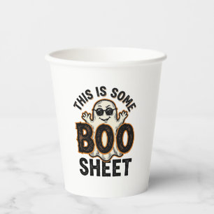 Lustiges Gespenst Boo Sheet Vintage Halloween-Shir Pappbecher