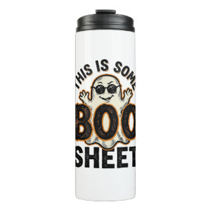 Lustiges Gespenst Boo Sheet Vintage Halloween-Shir Thermosbecher