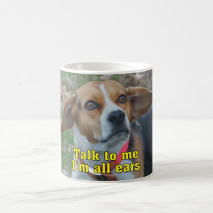 Lustiges Gespräch zu mir bin ich aller Ohr-Beagle Kaffeetasse