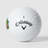 Lustiges Gestresstes Krokodil Sommer Golfball (Logo)