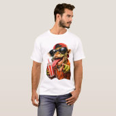 Lustiges Giraffe Drink Mode Shirt   (Vorne ganz)