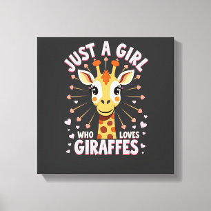 Lustiges Giraffen-Design für Frauen Mädchen Safari Leinwanddruck