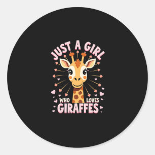 Lustiges Giraffen-Design für Frauen Mädchen Safari Runder Aufkleber