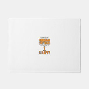 Lustiges Giraffen-Kostüm-Vektor-Shirt-Design_1 Fußmatte