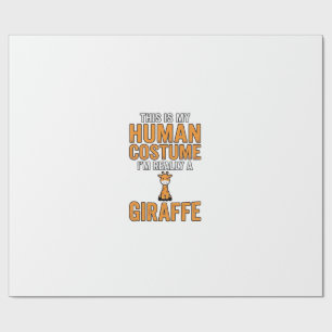 Lustiges Giraffen-Kostüm-Vektor-Shirt-Design_1 Geschenkpapier
