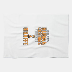 Lustiges Giraffen-Kostüm-Vektor-Shirt-Design_1 Geschirrtuch