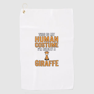 Lustiges Giraffen-Kostüm-Vektor-Shirt-Design_1 Golfhandtuch