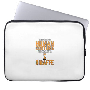 Lustiges Giraffen-Kostüm-Vektor-Shirt-Design_1 Laptopschutzhülle