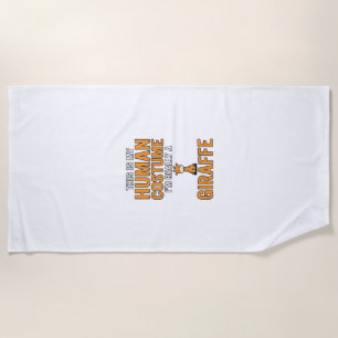 Lustiges Giraffen-Kostüm-Vektor-Shirt-Design_1 Strandtuch