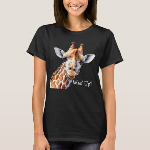 Lustiges Giraffen-Liebhaber-T-Shirt, Was' Up?  T-Shirt