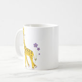 Lustiges Giraffen-Rollen-Skaten Kaffeetasse (Vorderseite Links)