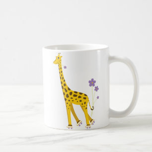 Lustiges Giraffen-Rollen-Skaten Kaffeetasse