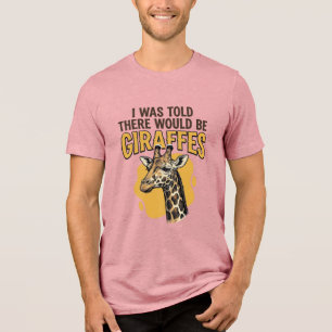 Lustiges Giraffen-Vintage-Stickerei-Shirt-Design_1 Tri-Blend Shirt