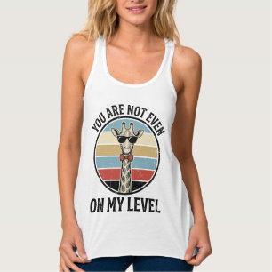 Lustiges Giraffen-Zitat Vintage-Gravur T-Shirt Des Tank Top