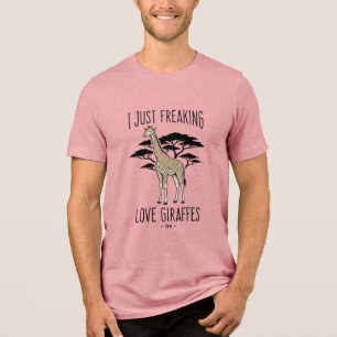 Lustiges Giraffenliebhaber Vintage Gravur Shirt De