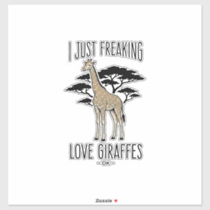 Lustiges Giraffenliebhaber Vintage Gravur Shirt De Aufkleber