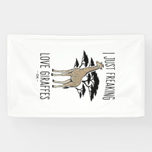 Lustiges Giraffenliebhaber Vintage Gravur Shirt De Banner