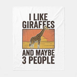 Lustiges Giraffenliebhaber Vintage Gravur Shirt De Fleecedecke
