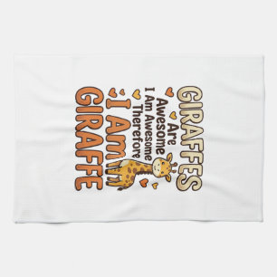 Lustiges Giraffenliebhaber Vintage Gravur Shirt De Geschirrtuch
