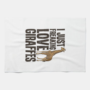Lustiges Giraffenliebhaber Vintage Gravur Shirt De Geschirrtuch