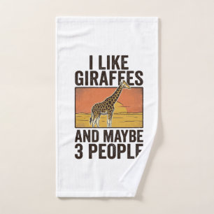 Lustiges Giraffenliebhaber Vintage Gravur Shirt De Handtuch