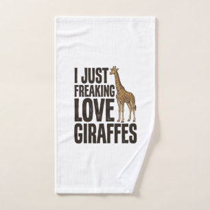 Lustiges Giraffenliebhaber Vintage Gravur Shirt De Handtuch