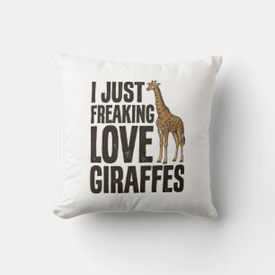 Lustiges Giraffenliebhaber Vintage Gravur Shirt De Kissen