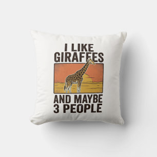 Lustiges Giraffenliebhaber Vintage Gravur Shirt De Kissen
