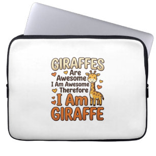Lustiges Giraffenliebhaber Vintage Gravur Shirt De Laptopschutzhülle