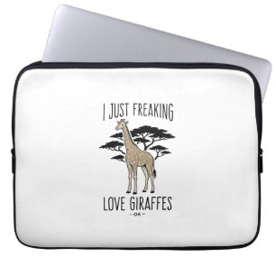 Lustiges Giraffenliebhaber Vintage Gravur Shirt De Laptopschutzhülle