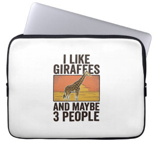 Lustiges Giraffenliebhaber Vintage Gravur Shirt De Laptopschutzhülle