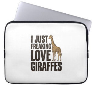 Lustiges Giraffenliebhaber Vintage Gravur Shirt De Laptopschutzhülle