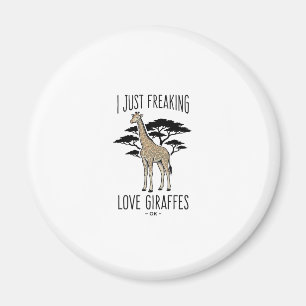 Lustiges Giraffenliebhaber Vintage Gravur Shirt De Magnet