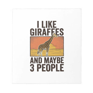 Lustiges Giraffenliebhaber Vintage Gravur Shirt De Notizblock