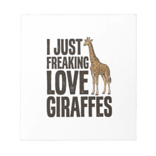 Lustiges Giraffenliebhaber Vintage Gravur Shirt De Notizblock