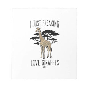 Lustiges Giraffenliebhaber Vintage Gravur Shirt De Notizblock