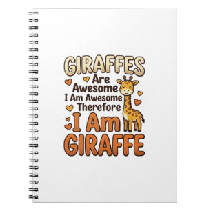 Lustiges Giraffenliebhaber Vintage Gravur Shirt De Notizblock