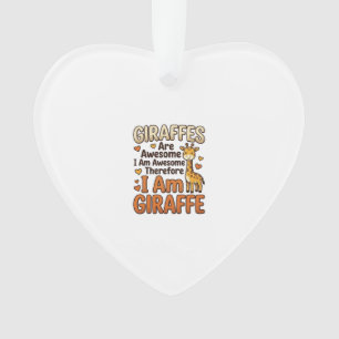 Lustiges Giraffenliebhaber Vintage Gravur Shirt De Ornament