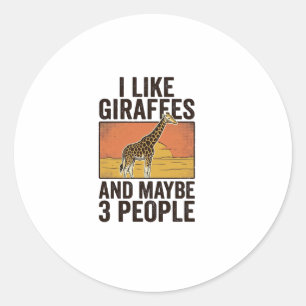 Lustiges Giraffenliebhaber Vintage Gravur Shirt De Runder Aufkleber
