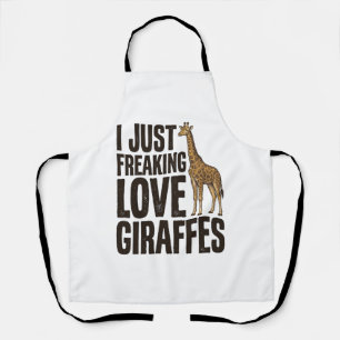 Lustiges Giraffenliebhaber Vintage Gravur Shirt De Schürze