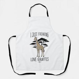 Lustiges Giraffenliebhaber Vintage Gravur Shirt De Schürze