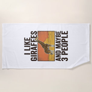Lustiges Giraffenliebhaber Vintage Gravur Shirt De Strandtuch
