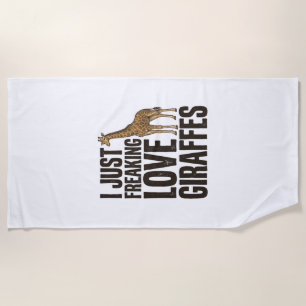 Lustiges Giraffenliebhaber Vintage Gravur Shirt De Strandtuch